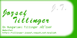 jozsef tillinger business card